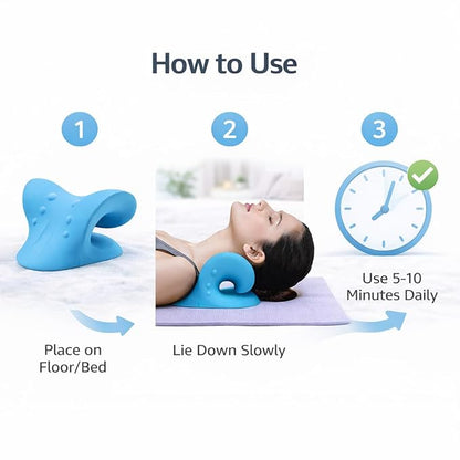 Cervical Neck Traction Pillow — in use