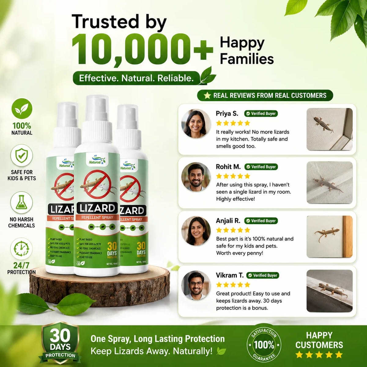 Organic Lizard Repellent Spray (Buy 1 Get 2 Free)